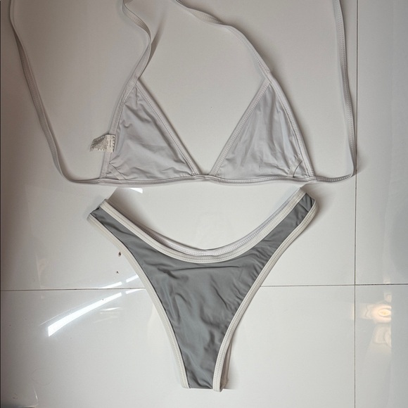 Gray String Triangle Bikini - Picture 7 of 7